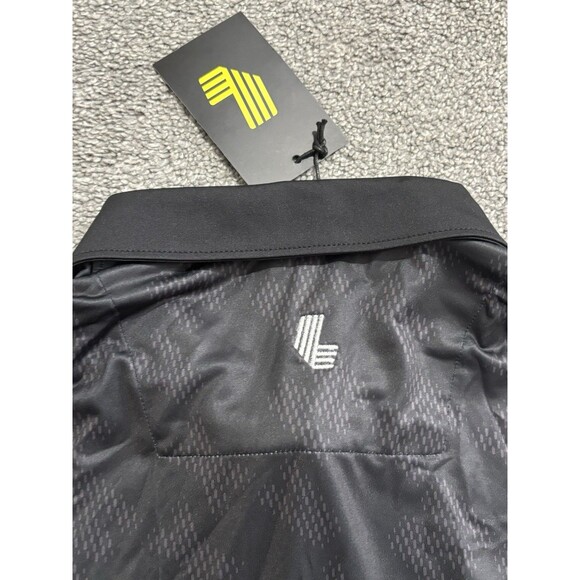 LIV Golf Sleeveless Polo Womens Large Black  Performance All Over Print NWT - Picture 8 of 8